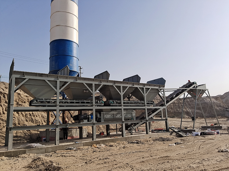 YWDJ300—600移動(dòng)式免基礎(chǔ)水穩(wěn)站配立式水泥倉(cāng)